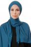 Hande - Benzinblau Baumwolle Hijab - Gülsoy