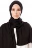 Hande - Schwarz Baumwolle Hijab - Gülsoy
