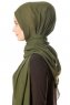 Hazal - Khaki Crepe Hijab - Ecardin