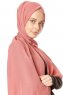 Hazal - Ziegelrot Crepe Hijab - Ecardin
