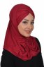 Hilda - Bordeaux Baumwolle Hijab
