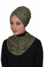 Hilda - Khaki Baumwolle Hijab