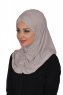 Hilda - Taupe Baumwolle Hijab