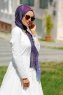 Isfa - Lila Gemustertes Hijab - Sal Evi