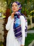 Jumana - Lila Gemustertes Hijab - Sal Evi