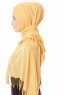 Kadri - Gelb Hijab Mit Perlen - Özsoy
