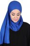 Kaisa - Blau Baumwolle Praktisch Hijab