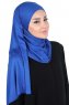 Kaisa - Blau Baumwolle Praktisch Hijab