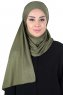 Kaisa - Khaki Baumwolle Praktisch Hijab