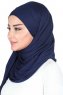 Kaisa - Navy Blau Baumwolle Praktisch Hijab