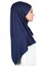Kaisa - Navy Blau Baumwolle Praktisch Hijab