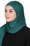 Kaisa - Dunkelgrün Baumwolle Praktisch Hijab