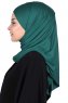 Kaisa - Dunkelgrün Baumwolle Praktisch Hijab