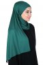 Kaisa - Dunkelgrün Baumwolle Praktisch Hijab