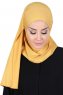Kaisa - Senf Baumwolle Praktisch Hijab