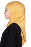 Kaisa - Senf Baumwolle Praktisch Hijab