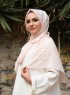 Khawla - Altrosa Gemustert Baumwolle Hijab
