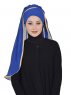 Louise - Blau Praktisch Hijab - Ayse Turban