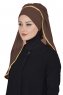 Louise - Braun Praktisch Hijab - Ayse Turban