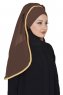 Louise - Braun Praktisch Hijab - Ayse Turban