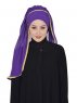 Louise - Lila Praktisch Hijab - Ayse Turban