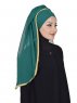 Louise - Dunkelgrün Praktisch Hijab - Ayse Turban