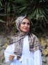 Mahmuna - Taupe Gemustert Satin Hijab