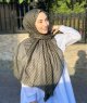 Malala - Khaki Gemustert Baumwolle Hijab