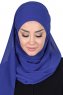 Malin - Blau Praktisch Chiffon Hijab