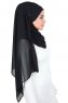 Malin - Schwarz Praktisch Chiffon Hijab