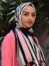 Marwa - Schwarz Gemustert Crepe Hijab