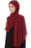 Mehtap - Bordeaux Praktisch Fertig Chiffon Hijab