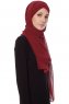 Mehtap - Bordeaux Praktisch Fertig Chiffon Hijab
