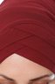 Mehtap - Bordeaux Praktisch Fertig Chiffon Hijab