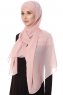 Mehtap - Altrosa Praktisch Fertig Chiffon Hijab