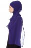 Mehtap - Lila Praktisch Fertig Chiffon Hijab