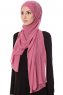 Mehtap - Dunkelrosa Praktisch Fertig Chiffon Hijab