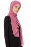 Mehtap - Dunkelrosa Praktisch Fertig Chiffon Hijab