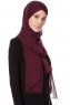 Mehtap - Pflaume Praktisch Fertig Chiffon Hijab