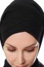 Mehtap - Schwarz Praktisch Fertig Chiffon Hijab