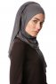 Melek - Anthrazit Premium Jersey Hijab - Ecardin