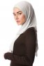 Melek - Hellgrau Premium Jersey Hijab - Ecardin