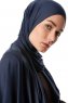 Melek - Navy Blau Premium Jersey Hijab - Ecardin