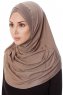 Mia - Dunkeltaupe One-Piece Al Amira Hijab - Ecardin