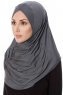 Mia - Dunkelgrau One-Piece Al Amira Hijab - Ecardin