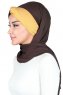 Mikaela - Braun & Senf Baumwolle Praktisch Hijab