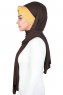 Mikaela - Braun & Senf Baumwolle Praktisch Hijab