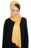 Mikaela - Senf & Braun Baumwolle Praktisch Hijab