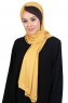 Mikaela - Senf & Braun Baumwolle Praktisch Hijab