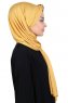 Mikaela - Senf & Braun Baumwolle Praktisch Hijab